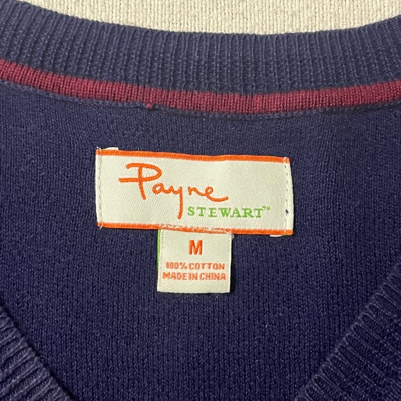 Payne Stewart Mens Sweater Vest Medium Golf Diamond Pattern - Picture 6 of 8